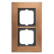 Рамка ABB Carat 2 поста бронза (1722-821)
