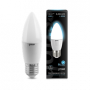 Лампа Gauss Свеча 6.5W 550lm 4100К E27 LED 1/10/100