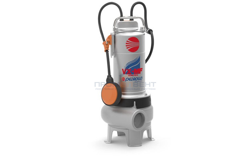 Насос фекальный Pedrollo VX 8/50-MF - 0,55 кВт (3x400 В, Qmax 450 л/мин, Hmax 6 м, кабель 10 м)