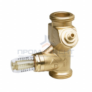 Вентиль балансировочный WATTS SRV-AG - 1"1/4 (НР/НР, Ду25, расход 5-50 л/мин, kvs 5.5, Memostop)