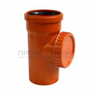 Ревизия с крышкой для наружной канализации СИНИКОН НПВХ - 110