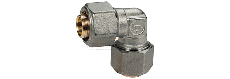 Отвод 90° Giacomini R561AM - 32x3.0 (для труб GIACOTHERM, GIACOFLEX и многослойных, хромированный)