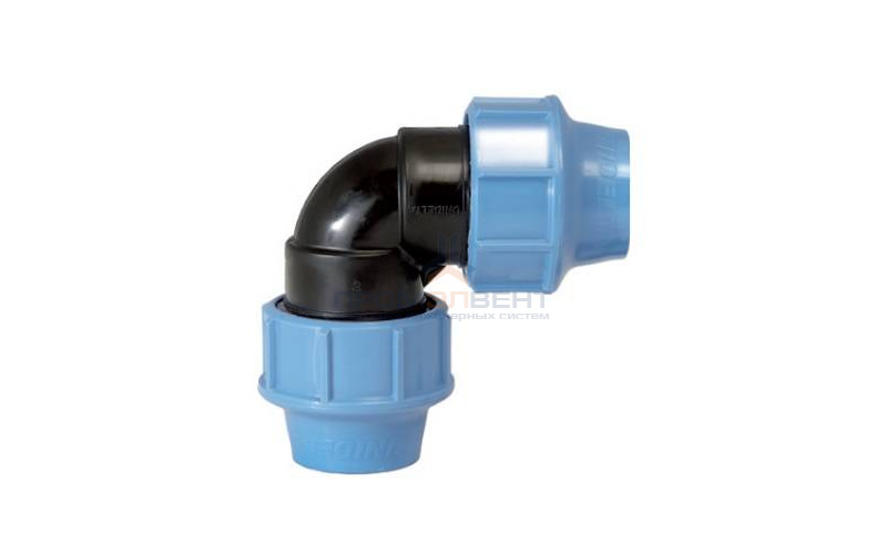 Отвод 90° UNIDELTA 1006 - 25 (винтовой, для труб ПНД)