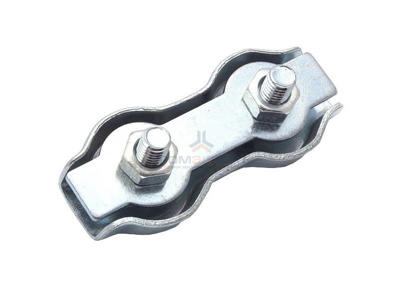 Зажим стальной 3мм Duplex для троса оцинкованный