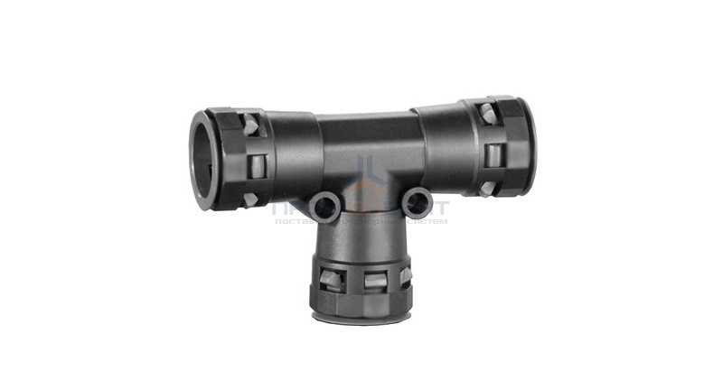 Тройник DN 29/29/29 мм, полиамид, цвет чёрный DKC