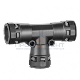 Тройник DN 29/29/29 мм, полиамид, цвет чёрный DKC