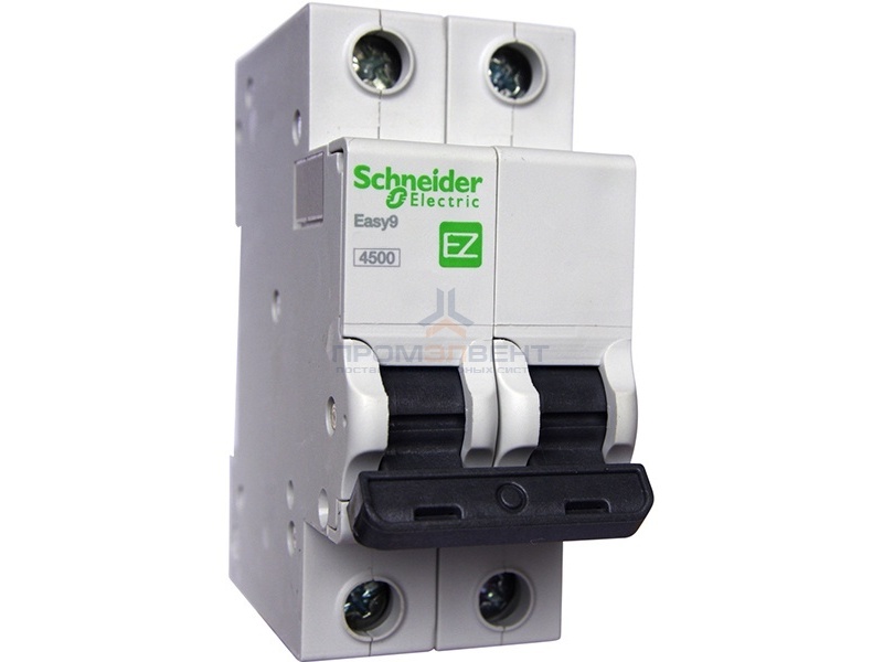 Автоматический выключатель Schneider Electric EASY 9 2П 16А С 4,5кА 230В (автомат)