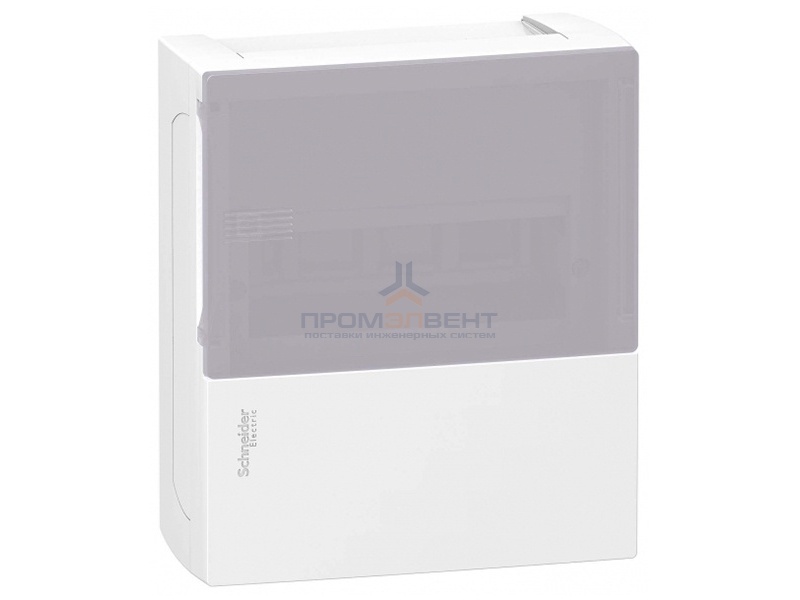 Бокс навесной Schneider Electric Mini Pragma 8 модулей с дымчатой дверью с клемниками N+PE
