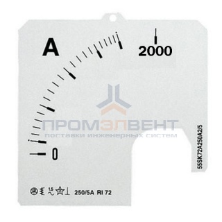 Шкала для амперметра ABB SCL-A5-2000/72